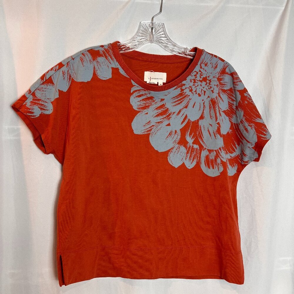 Women's Red/blue By Anthropologie short slv pullover top Size XS
